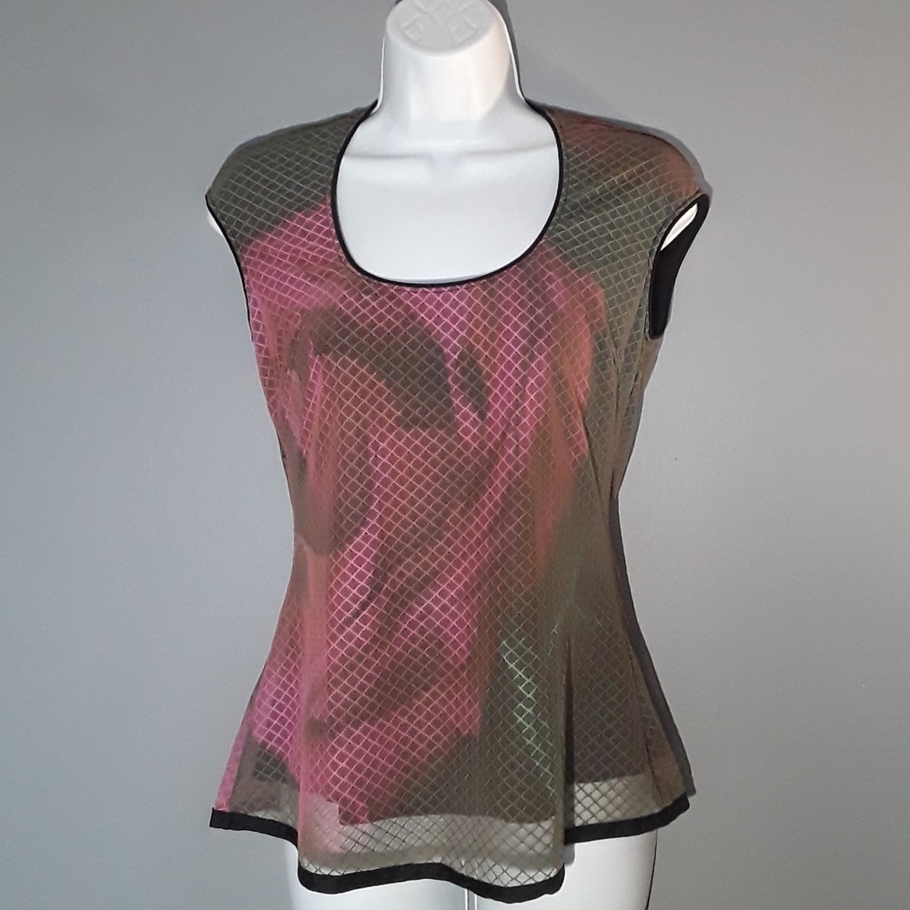 Ave Maria Mesh Rose print top, 42